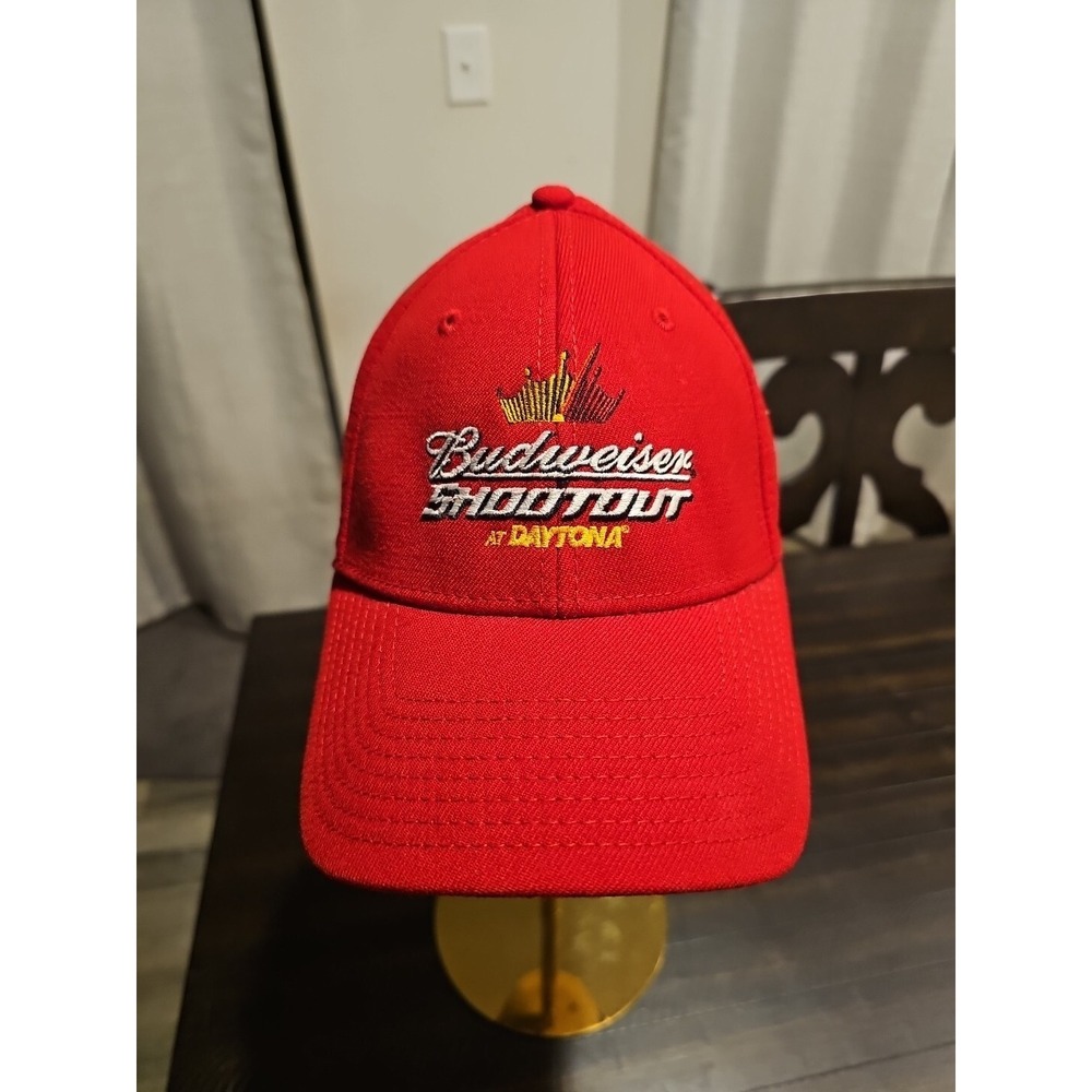 New Era Fitted Red Med - Large Baseball Cap Daytona Shootout NASCAR Budweiser
